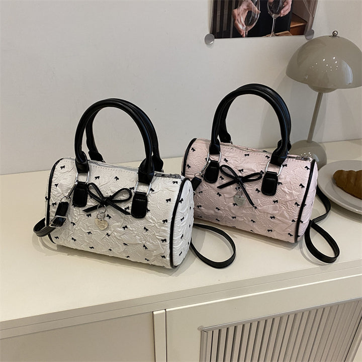 Quilted Bow-Detail Mini Handbag