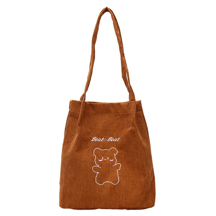 Cute Cartoon Bear Canvas Tote