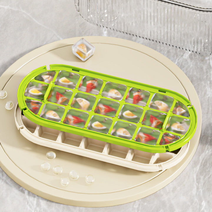 Ladies stackable ice cube tray with practical scoop and airtight lid Stornfield