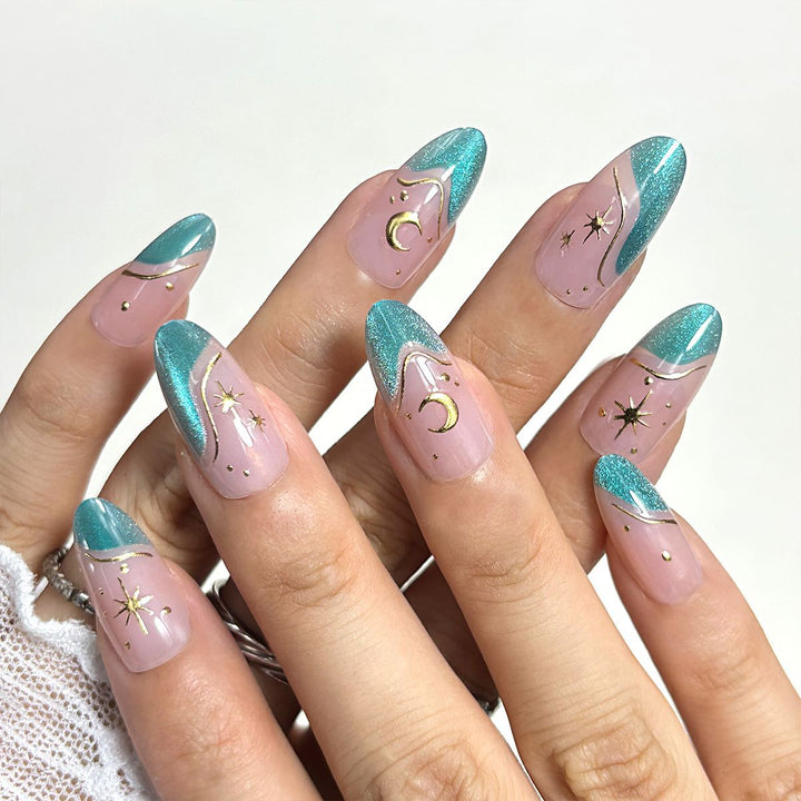 Premium Artistic Press-On Nail Set Stornfield