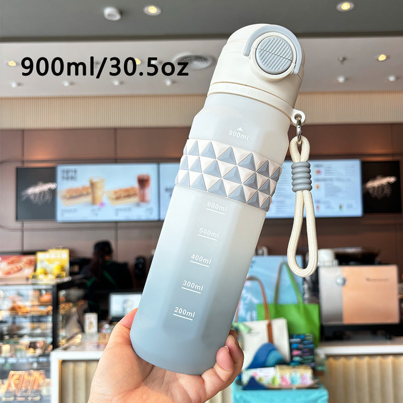 Ladies sporty water bottle with practical measuring scale Stornfield