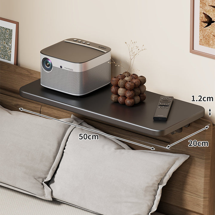 Slim Wall-Mounted Floating Bedside Shelf with Concealed Brackets