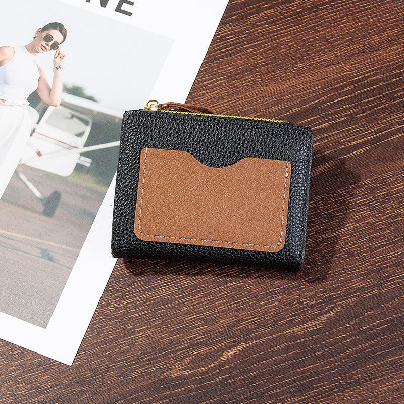 Compact Textured Zipper Wallet Stornfield
