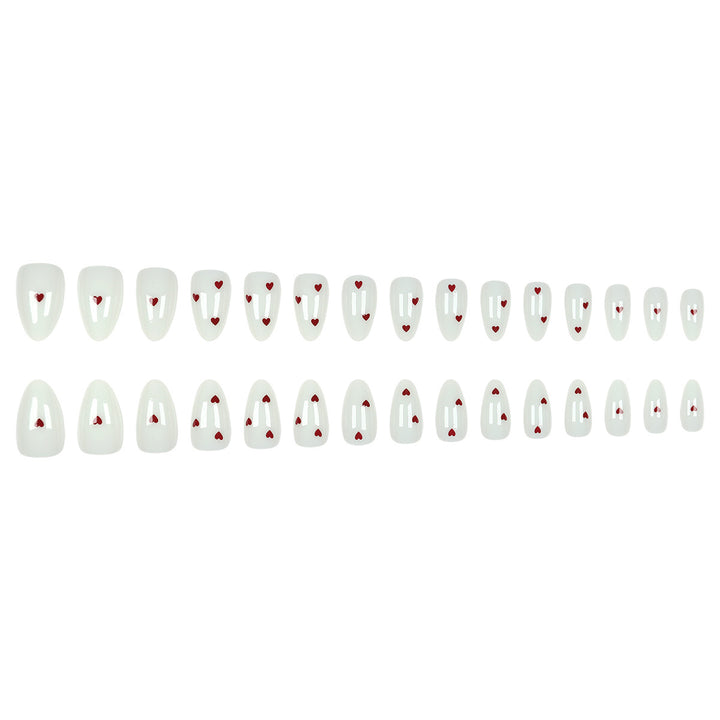 Heart-Embellished Press-On Nails Stornfield
