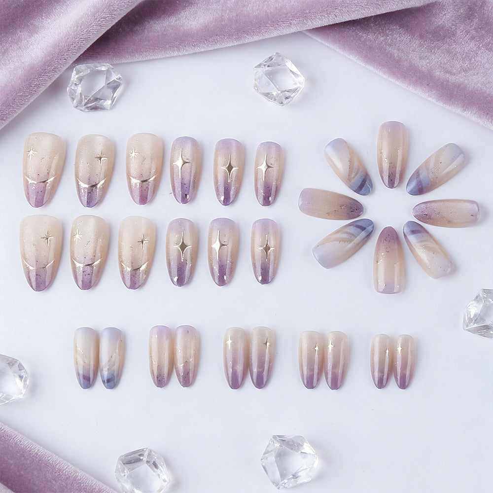 Gradient Glitter Press-On Nails Stornfield