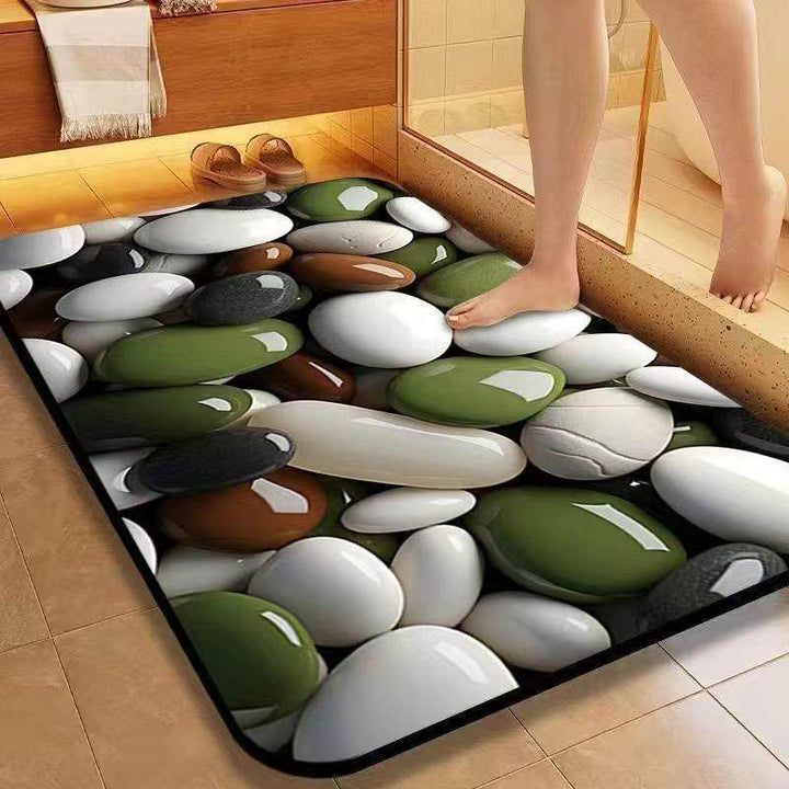 Textured Stone Pattern Bath Mat