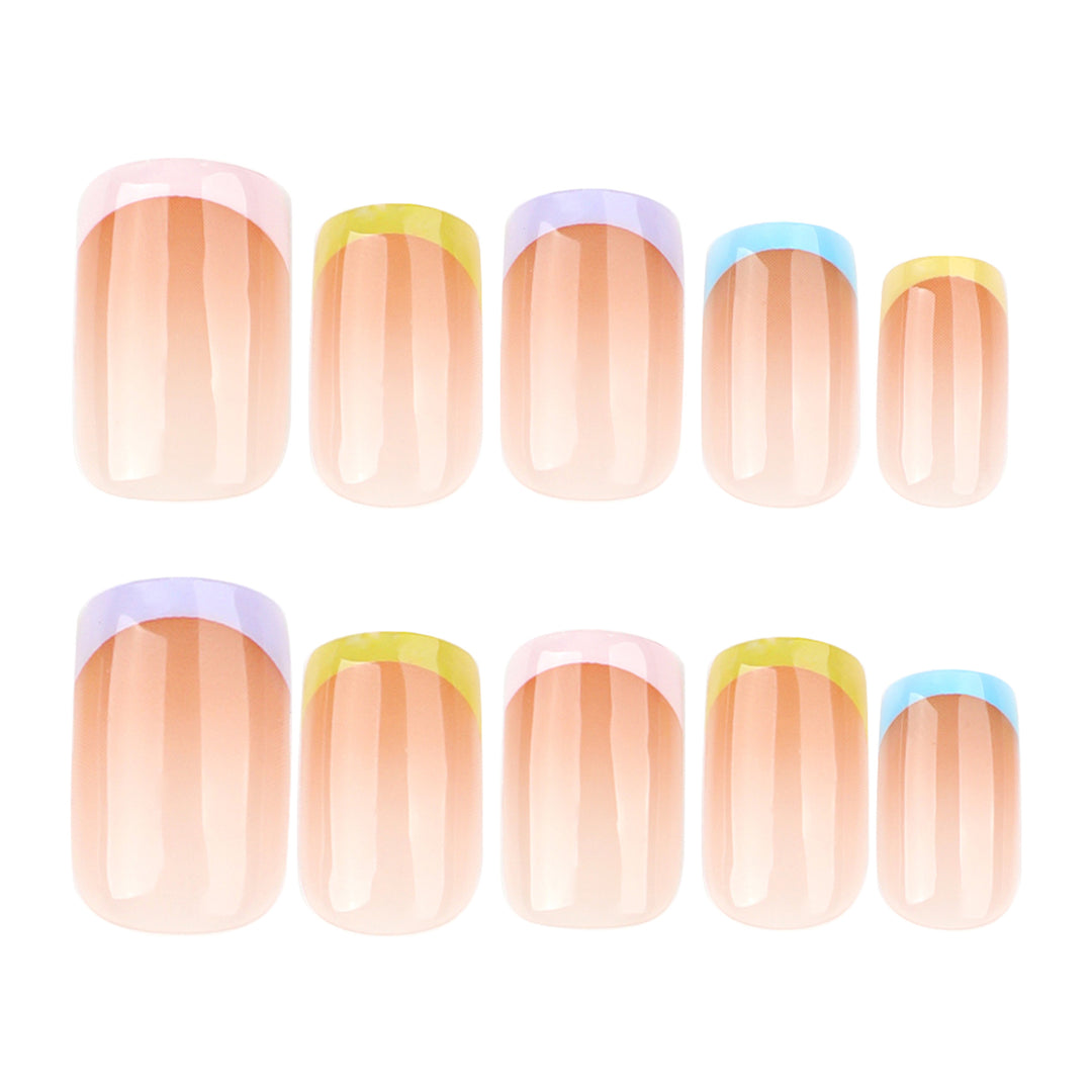 Creative nail extensions with colorful French tip Stornfield