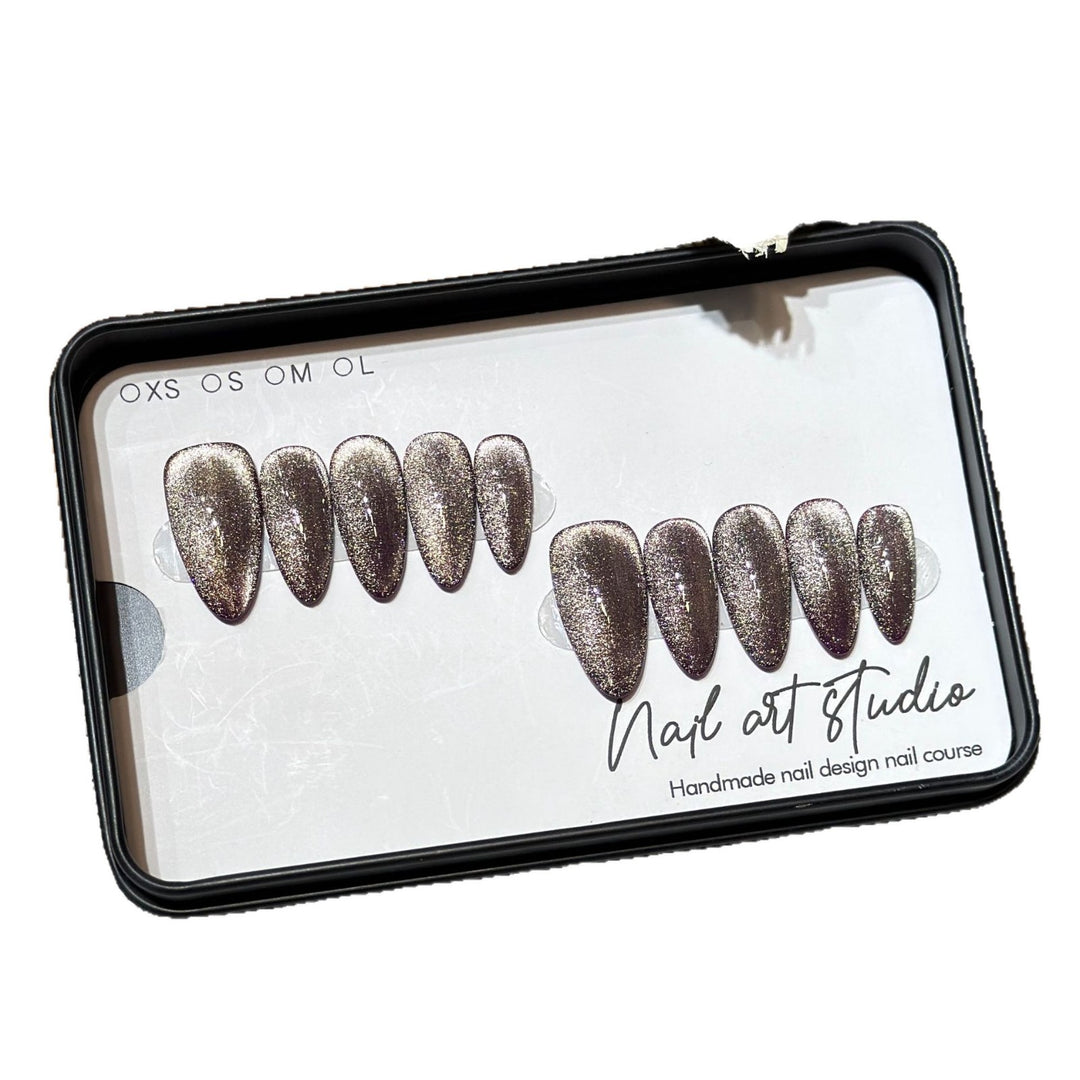 Glamorous Stiletto Press-On Nail Set with Glitter Finish Stornfield