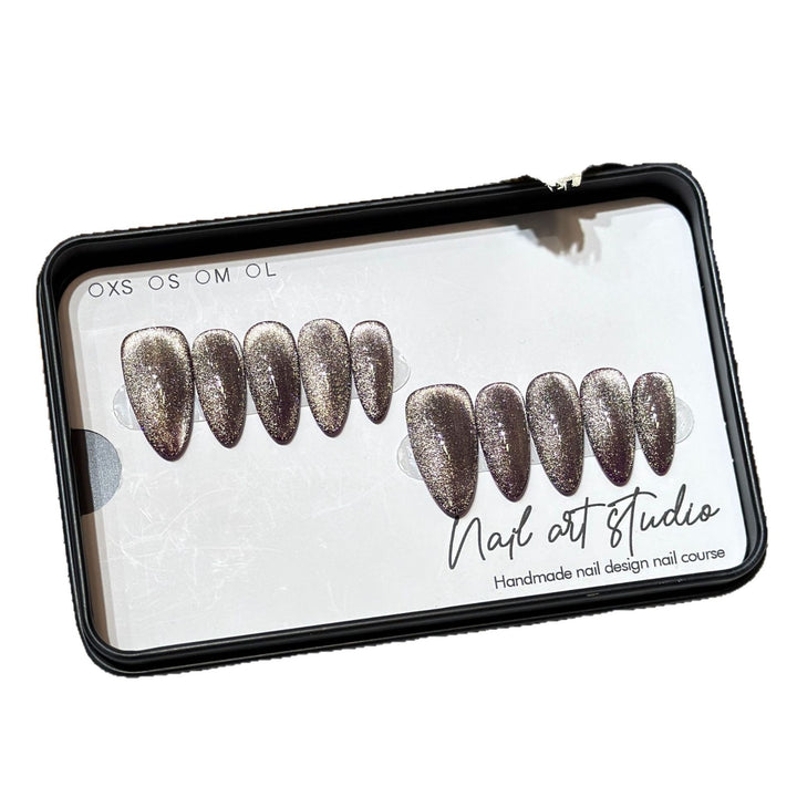 Glamorous Stiletto Press-On Nail Set with Glitter Finish Stornfield