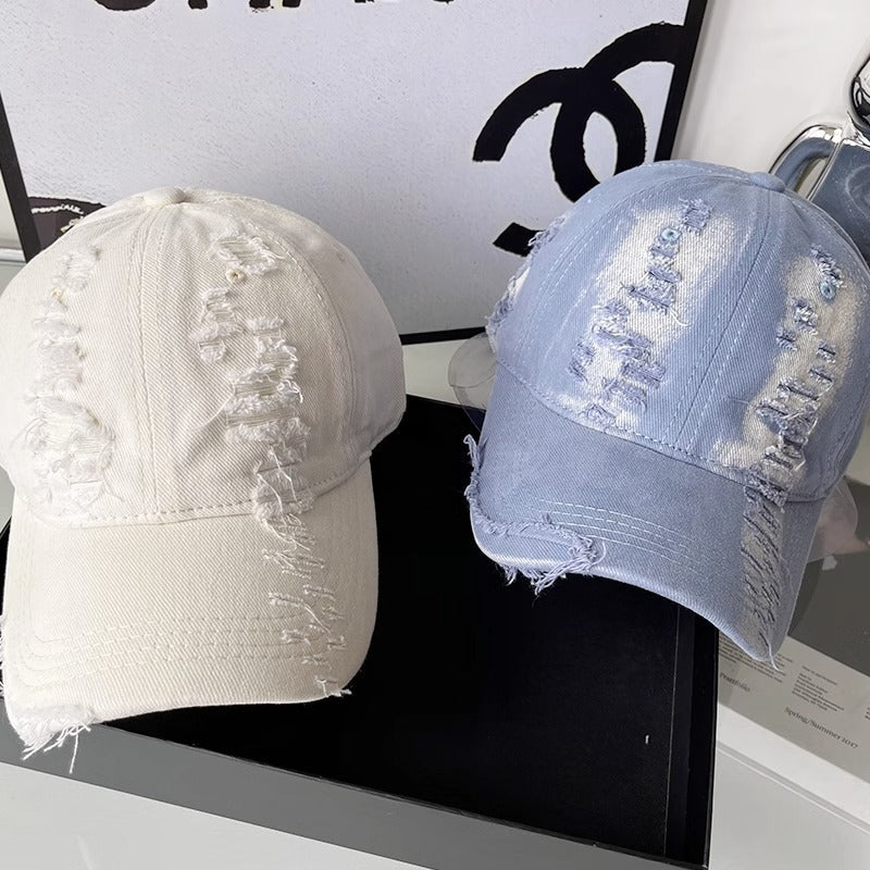 Unisex Distressed Denim Cap Stornfield