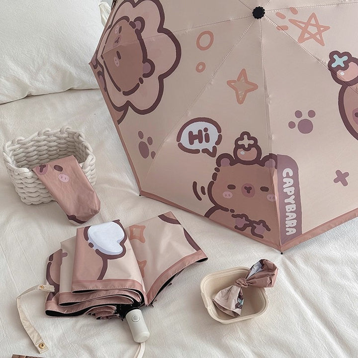 Women's high-quality folding umbrella with playful animal motif Stornfield