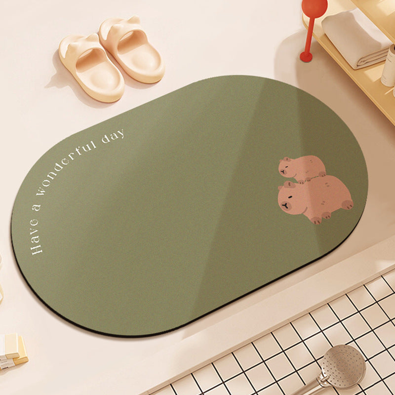 Cartoon-Themed Bathroom Mat