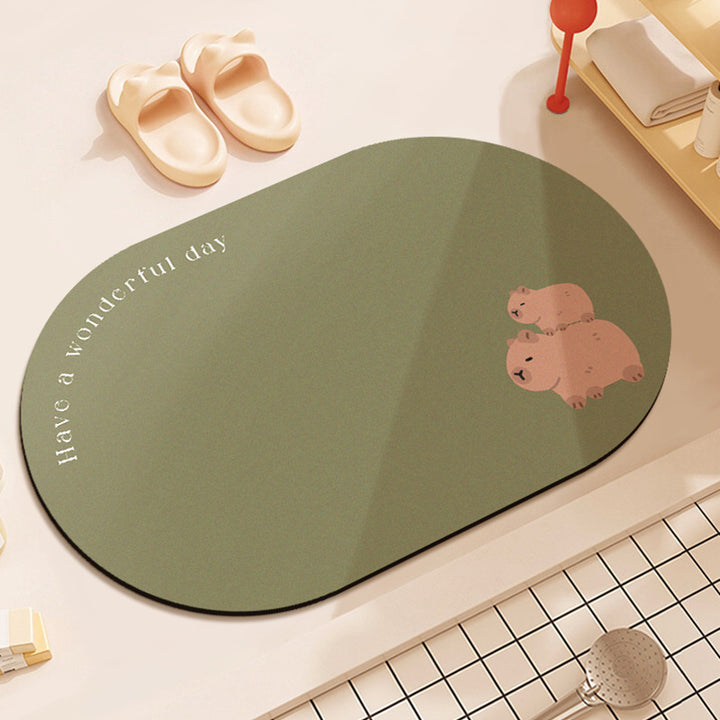 Cartoon-Themed Bathroom Mat