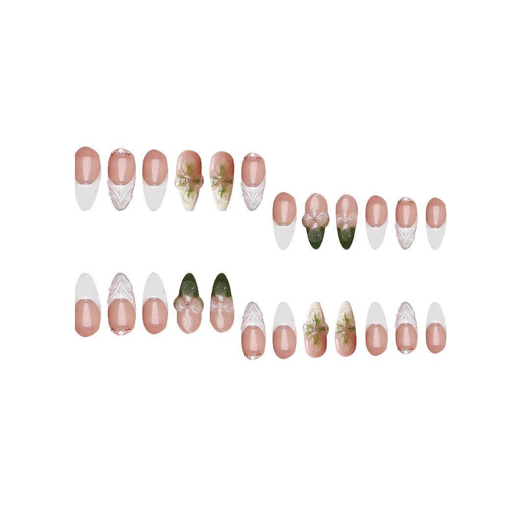Elegant Floral Press-On Nail Art Stornfield