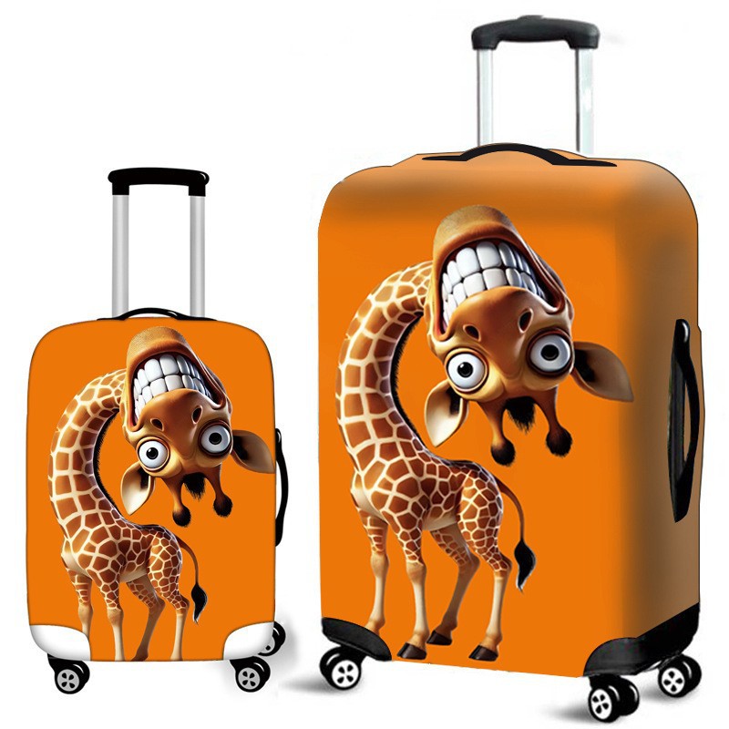 Unisex hard-shell travel suitcase with creative giraffe motif Stornfield