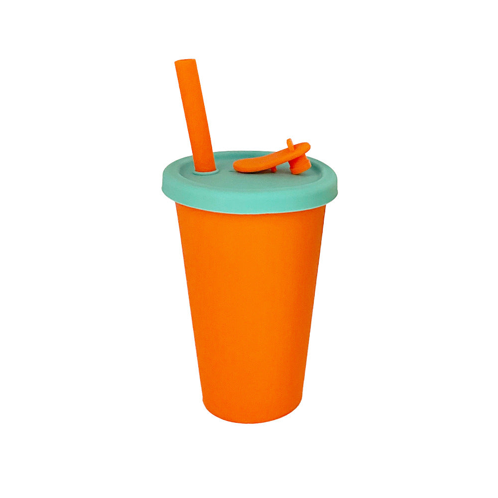 Women Silicone Drink Cup with Lid and Straw Stornfield