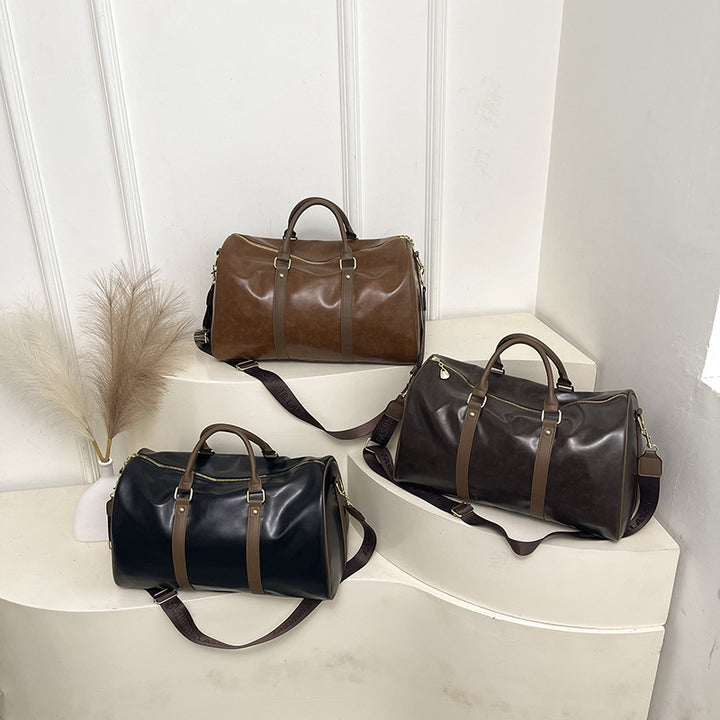 Premium Leather Travel Duffle Bag Stornfield