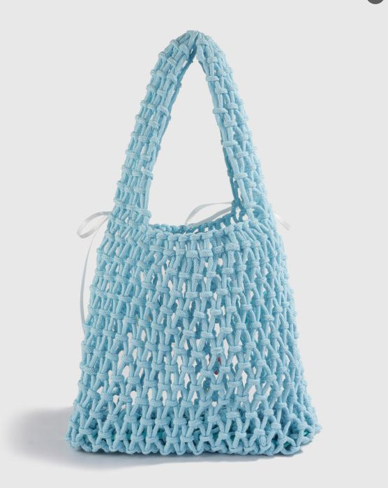 Hand-knotted tote bag made of natural cotton Stornfield