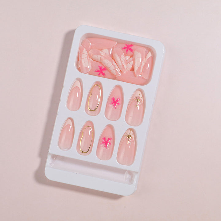 Elegant Floral Design Press-On Nails Set Stornfield