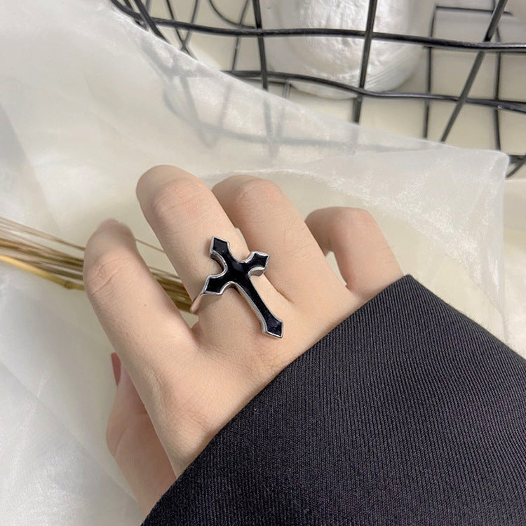 Stylish Cross Ring Made of Stainless Steel Stornfield