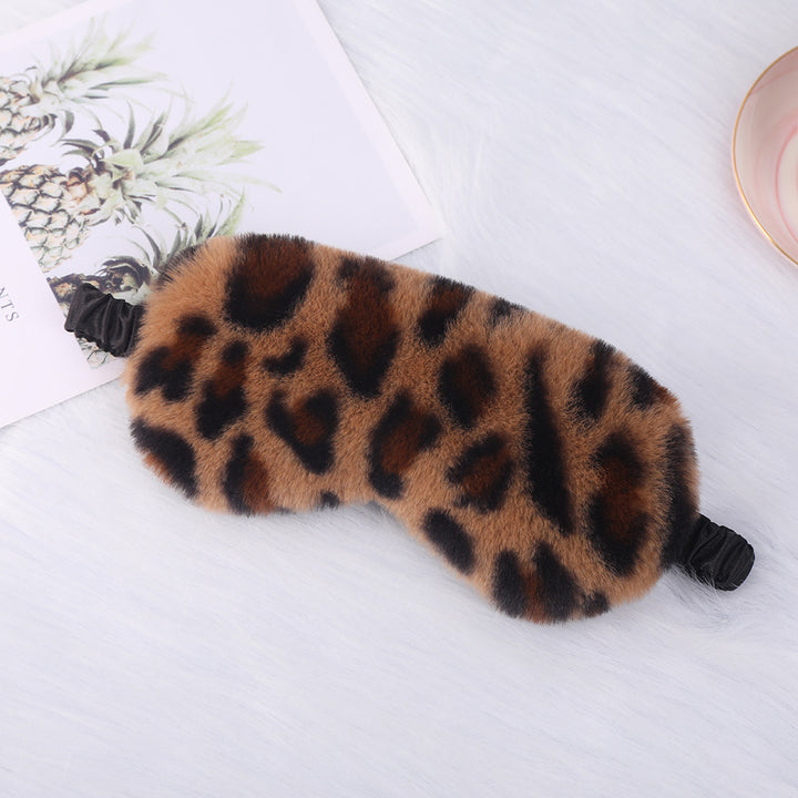 Women's cuddly faux fur sleep mask with heart-embossed surface and gathered comfort band Stornfield