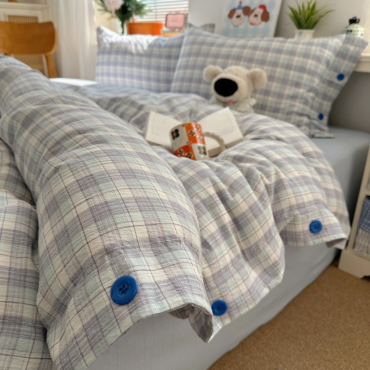 Cozy Plaid Duvet Cover Set