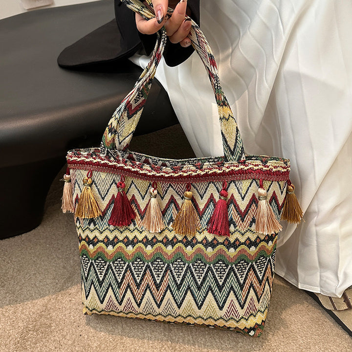Geometric Patterned Decorative Tote Bag