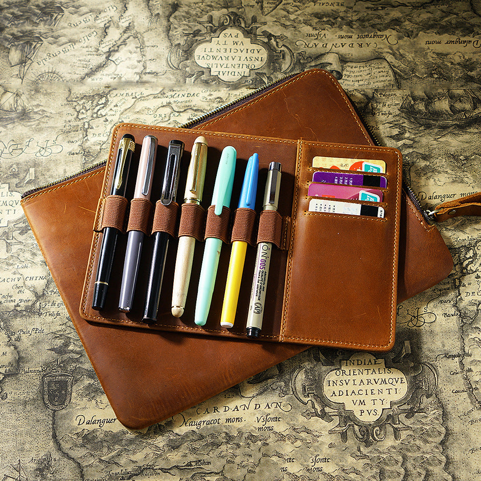 Leather Pen Organizer