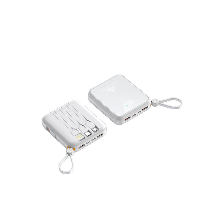 Portable power bank with integrated charging cable and LED display Stornfield