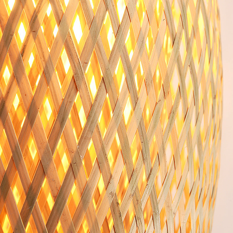 Bamboo Woven Dome Pendant Light