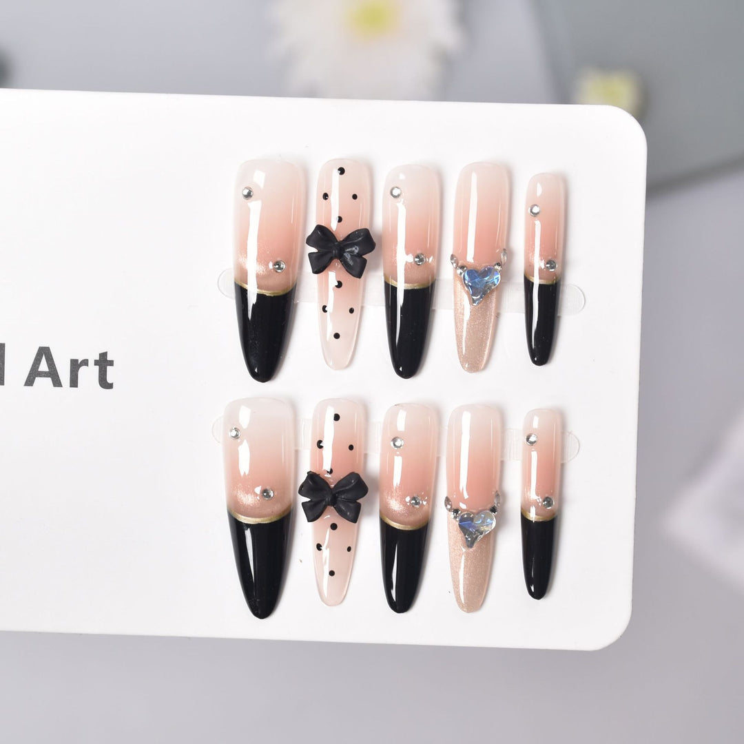 Elegant Pointed Tip Press-On Nail Extensions Stornfield