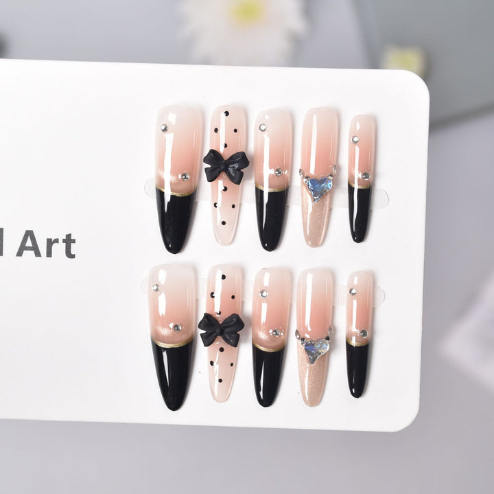Elegant Pointed Tip Press-On Nail Extensions Stornfield