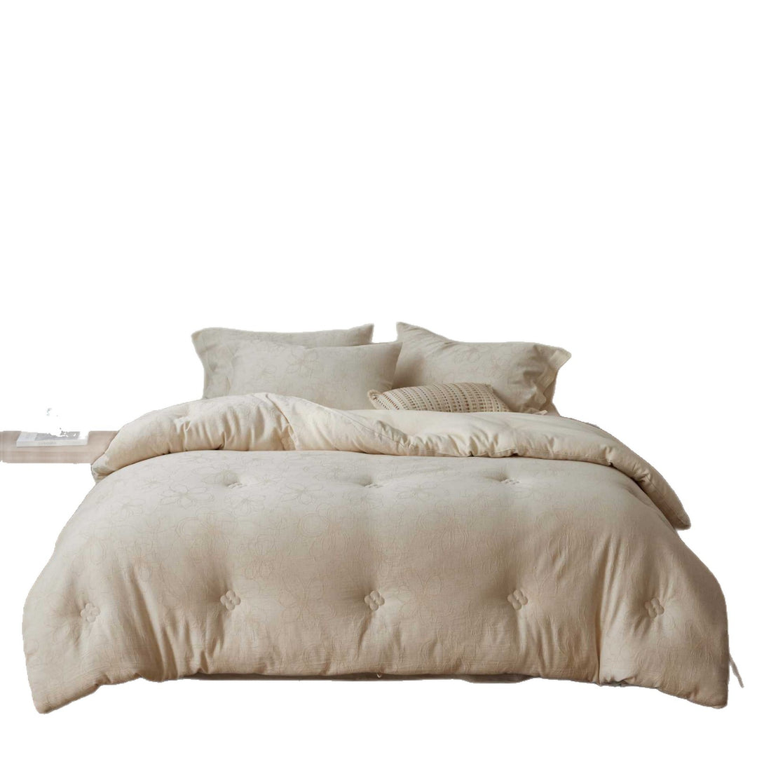 Quilted Tufted Comforter Set with Pillow Shams