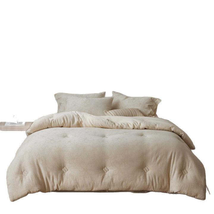 Quilted Tufted Comforter Set with Pillow Shams