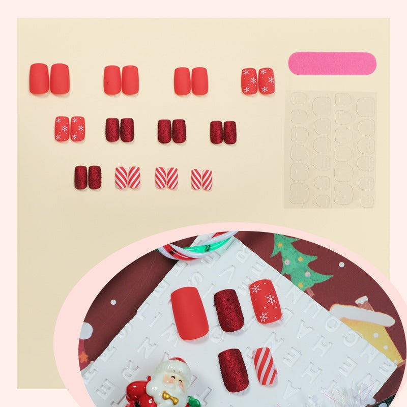 Stylish artificial nail set with versatile festive designs Stornfield
