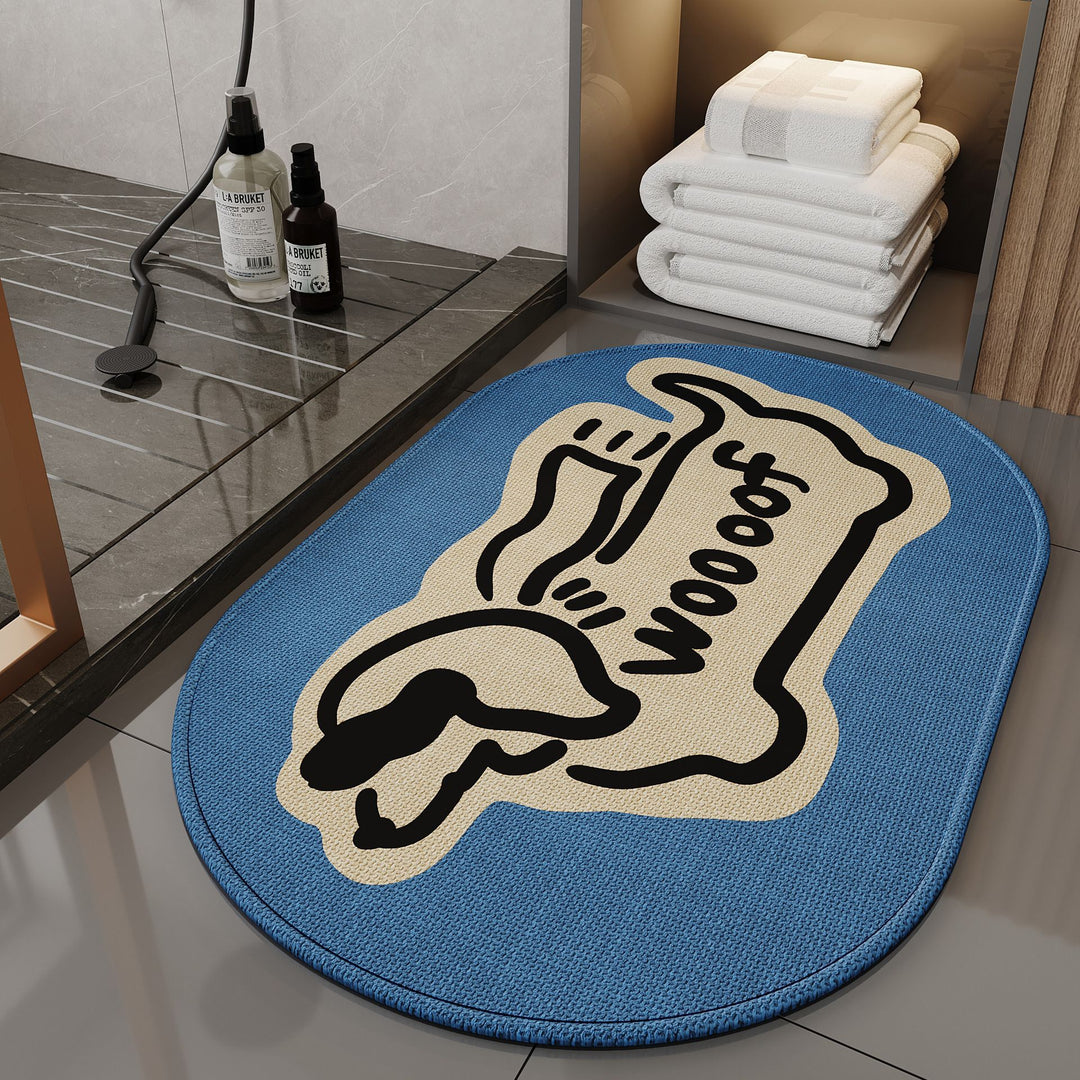 Adorable Dog-Themed Non-Slip Bath Mat