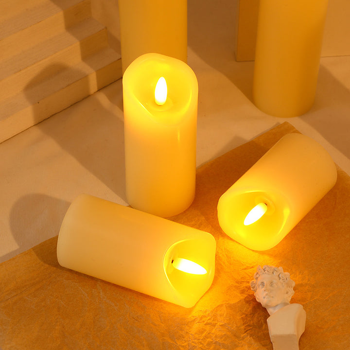Battery-Powered Realistic Drip-Edge Flameless LED Pillar Candle