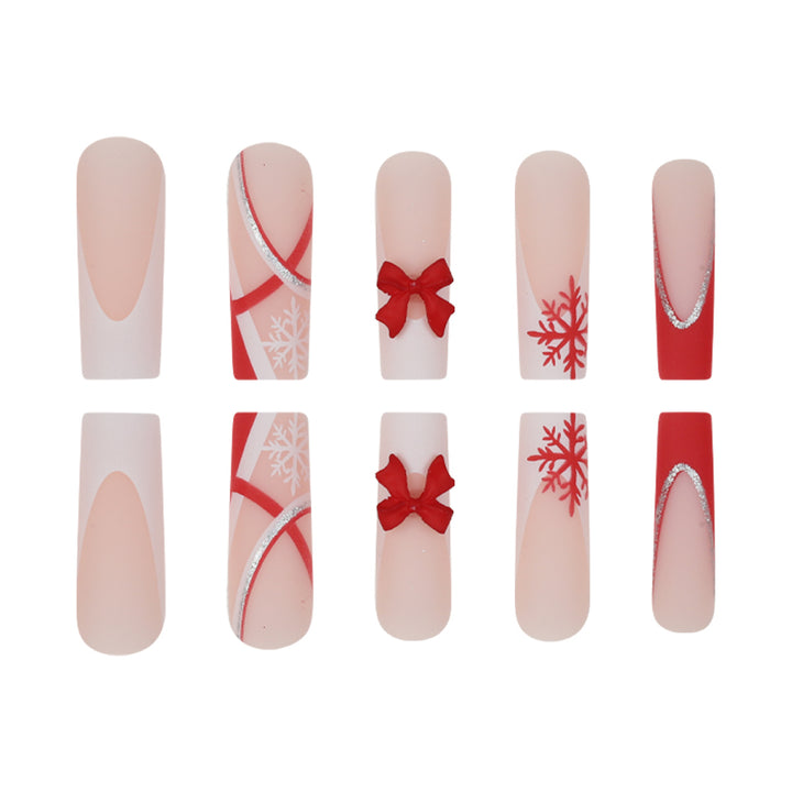 Festive Christmas Themed Press-On Nail Art Stornfield