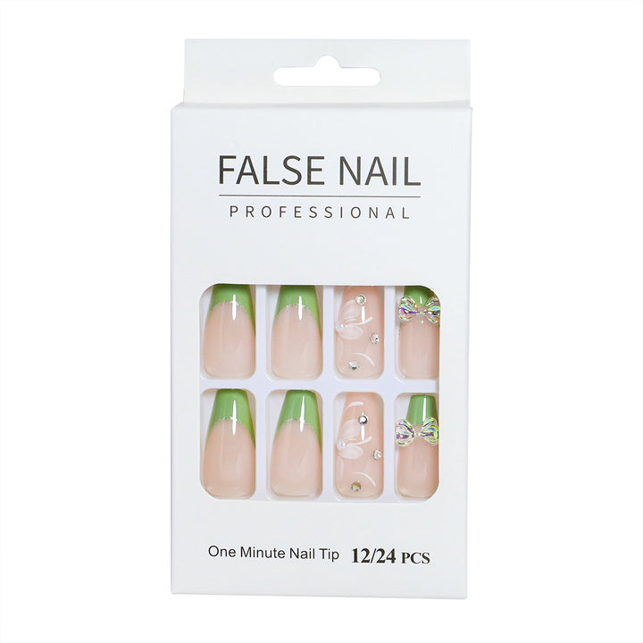 Decorative Press-On Nail Set with 3D Accents Stornfield