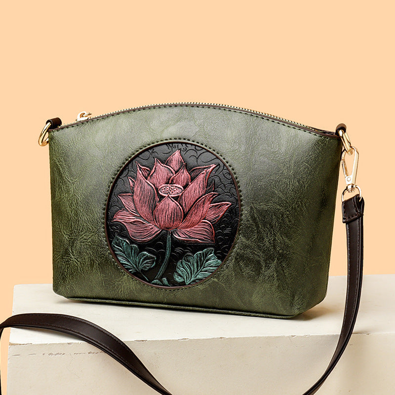 Embossed Floral Clutch Bag