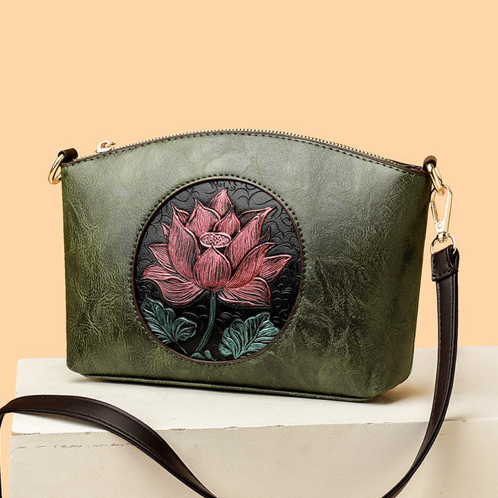 Embossed Floral Clutch Bag