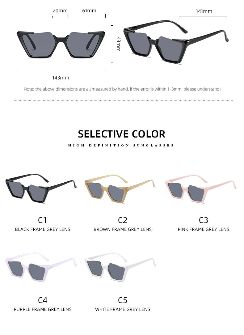 Women's modern and stylish asymmetrical sunglasses Stornfield