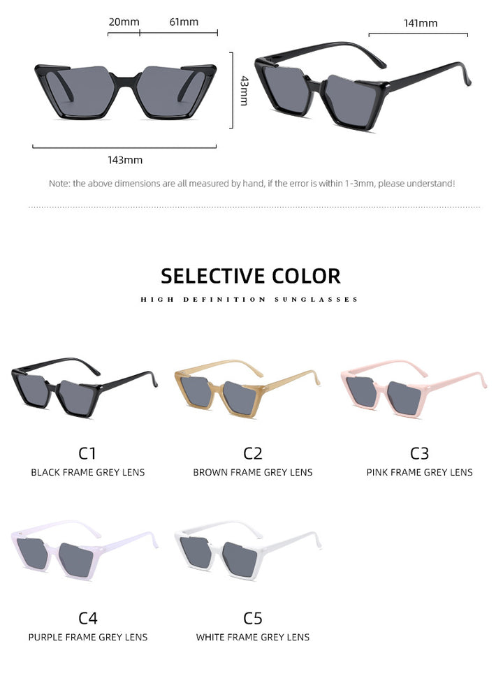 Women's modern and stylish asymmetrical sunglasses Stornfield