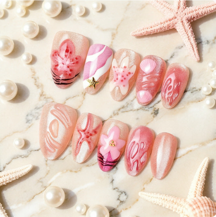 Artificial nails with floral accents Stornfield