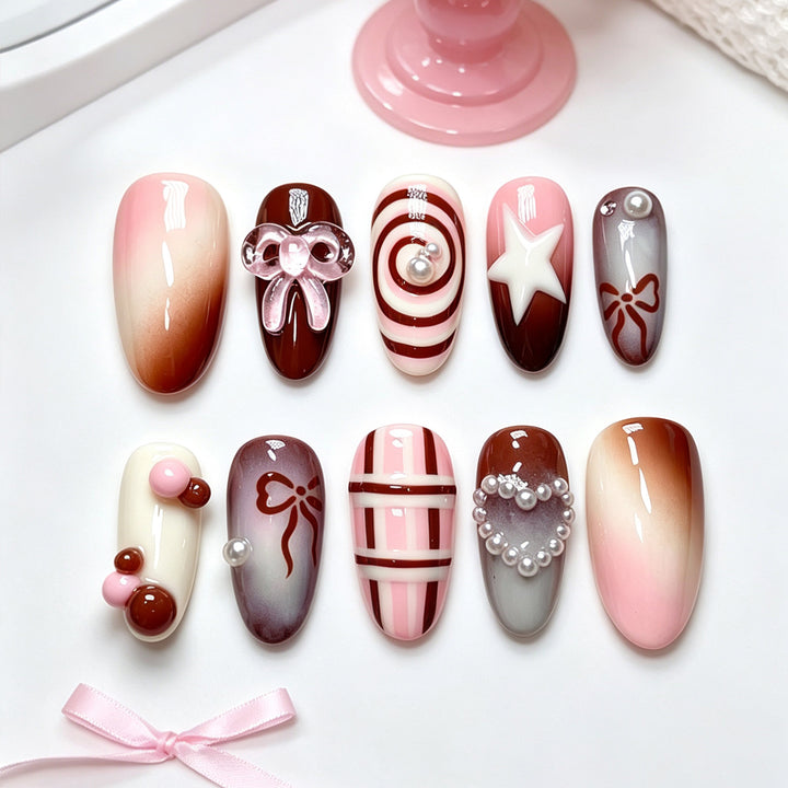 Artistic Decorative Press-On Nails