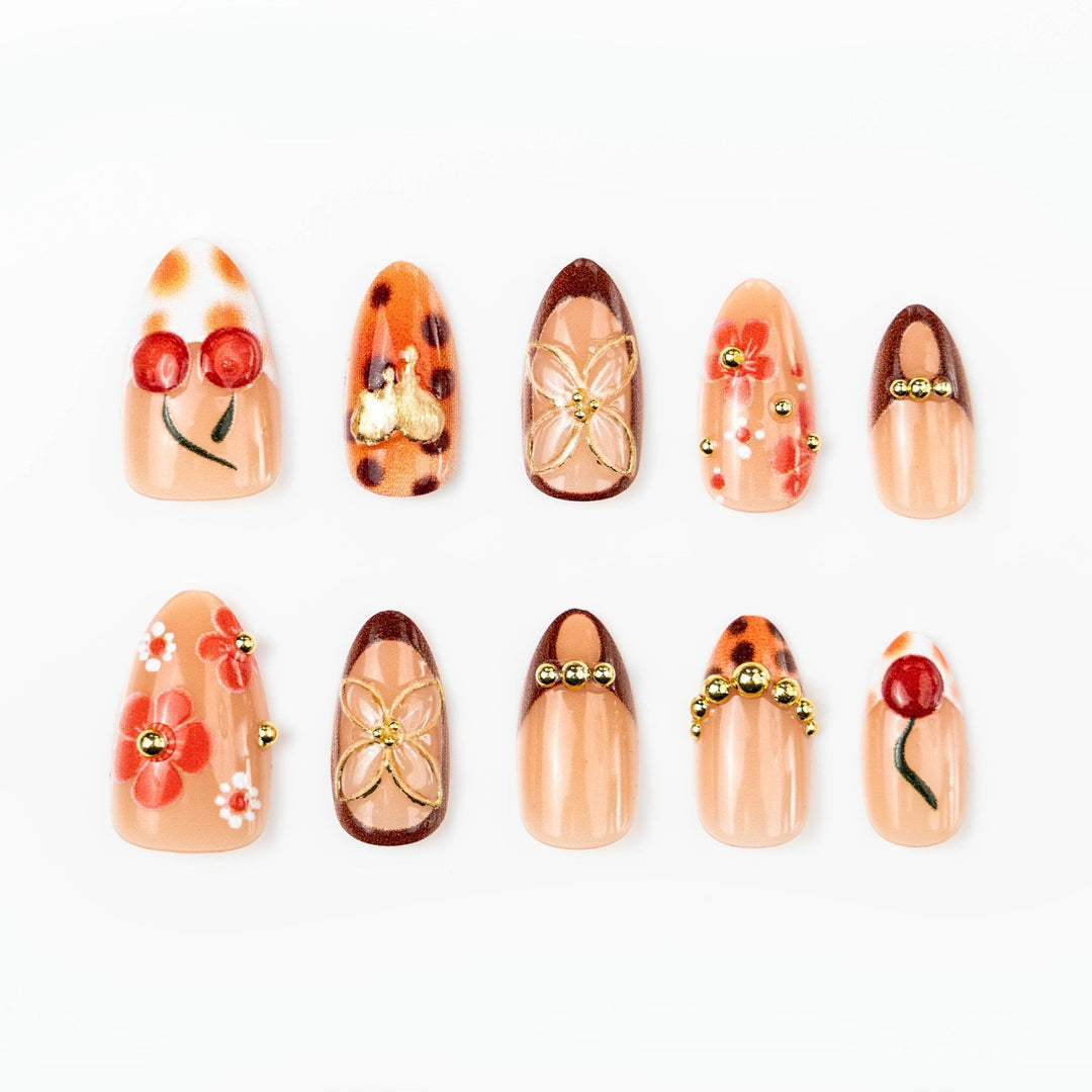 Exclusive art nail collection with floral designs Stornfield