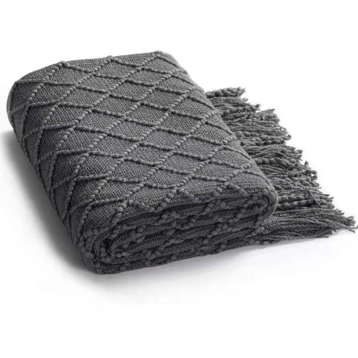 Textured Knit Decorative Throw Blanket