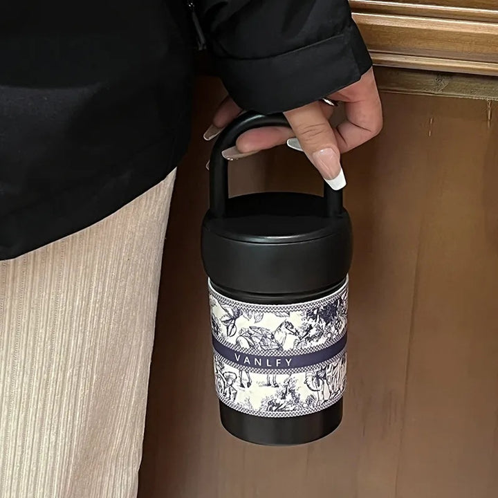 Women's stylish thermos cup with practical carrying handle Stornfield