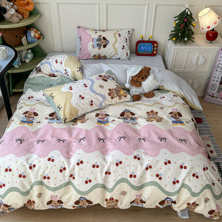 Playful Cartoon-Themed Bedspread Set