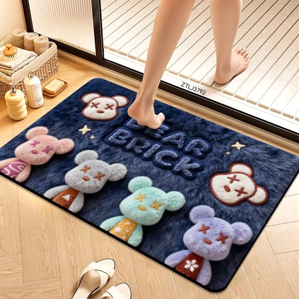Plush Cartoon Themed Bath Mat Stornfield